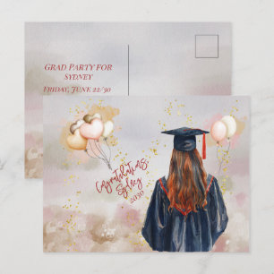 Abschlussfeier Tochter Glückwünsche Postkarte