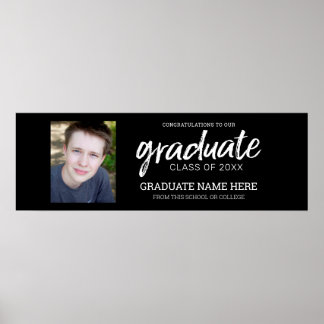 Abschlussfoto - Abschlussklasse Schwarz Poster