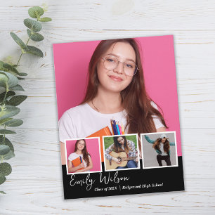 Abschlussfoto Ankündigung für die Abschlussklasse Postkarte