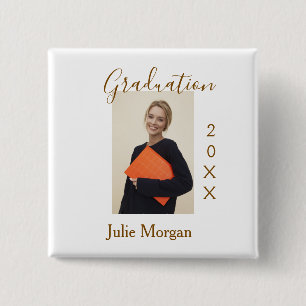 Abschlussfoto braunes goldenes Jahr 20XX Name einf Button