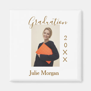 Abschlussfoto braunes goldenes Jahr 20XX Name einf Magnet