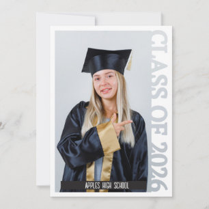 Abschlussfoto der Klasse 2026 Abiturparty Einladung