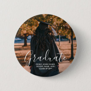 Abschlussfoto individuell modern stilvolle Schrift Button