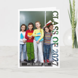 Abschlussfoto-Karte für die Abschlussklasse 2027 Dankeskarte