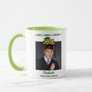 Abschlussfoto Klasse 2026 Grüne Schrift Gradua Tasse