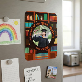 Abschlussfoto mit Bibliotheksthema Magnet
