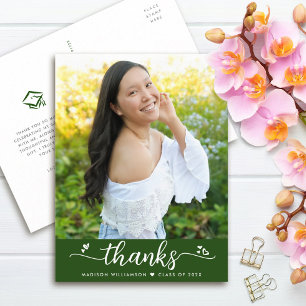 Abschlussfoto-Skript Herzen Danke Postkarte