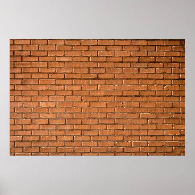 Abschlussfotografie der braunen Ziegelwand Poster (Vorne)