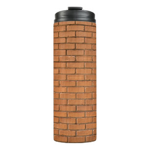 Abschlussfotografie der braunen Ziegelwand Thermosbecher