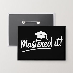 Abschlussgeschenk für den Master-Abschluss Meister Button