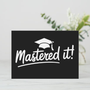 Abschlussgeschenk für den Master-Abschluss Meister Einladung