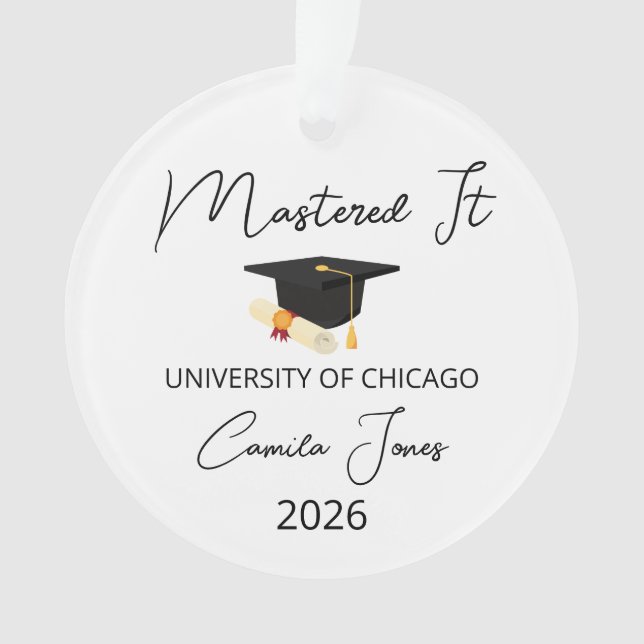 Abschlussgeschenk für sie, Master-Abschluss, Maste Ornament (Vorderseite)