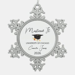 Abschlussgeschenk für sie mit Master-Abschluss, Ma Schneeflocken Zinn-Ornament