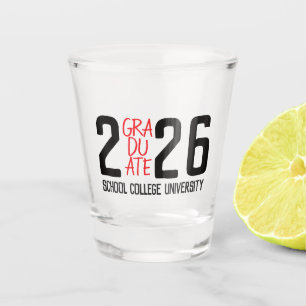 Abschlussgeschenk Klasse 2026 zur Graduierung Schnapsglas