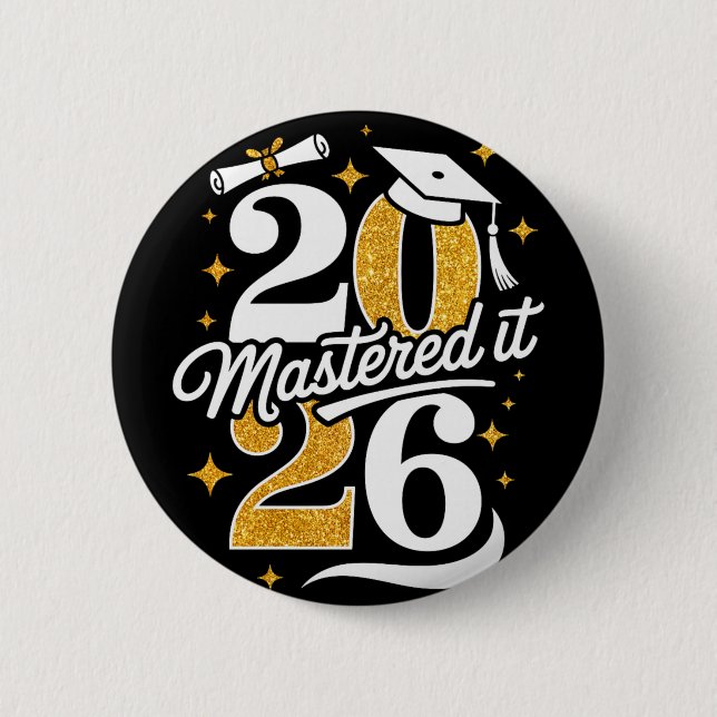 Abschlussgeschenke für Master Cl von 2026 Master-A Button (Vorderseite)