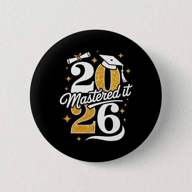 Abschlussgeschenke Master Cl Of 2026 Master-Abschl Button (Vorderseite)