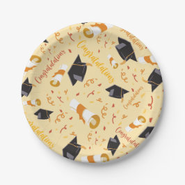 Abschlussglückwünsche Pappteller