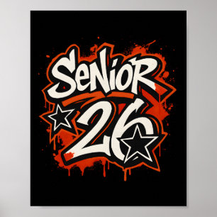 Abschlussgrafik im Graffiti-Drip-Style für Seniore Poster