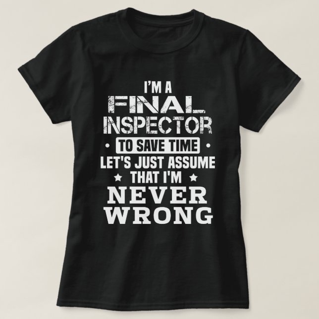 Abschlussinspektor T-Shirt (Design vorne)