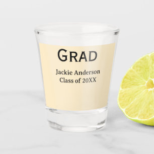 Abschlussjahr fett gedruckter Buchstabe Name Klass Schnapsglas