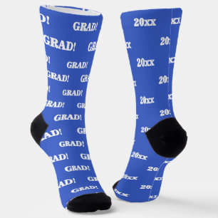 Abschlussjahr Königlich Blau Weiß Socken