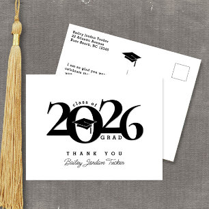 Abschlussjahr Quaste Abschlussmütze Abitur Danke Postkarte