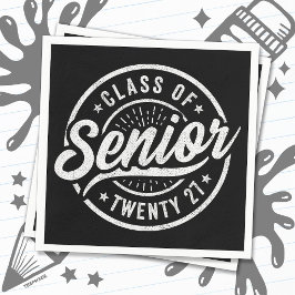 Abschlussjahr Retro Vintage Senior Klasse von 2027 Serviette
