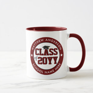Abschlussjahrgang 2023 Burgunderroter Absolvent Ab Tasse