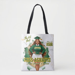 Abschlussjahrgang 2026 Schwarze Mädchen Abschlussf Tasche