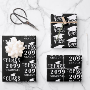 Abschlussjahrgang Absolvent Benutzerdefinierte Far Geschenkpapier Set