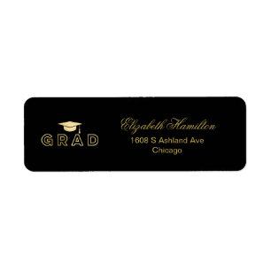 Abschlusskappe Faux-Folie Gold Elegant Graduierte