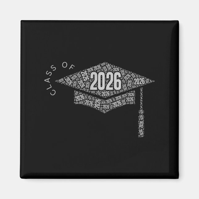 Abschlusskappe Klasse 2026 Magnet (Vorne)