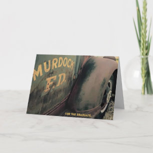 Abschlusskarte für Jungen Karte