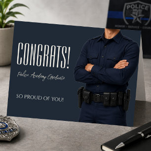 Abschlusskarte Polizeischule Stolz Moment Dankeskarte