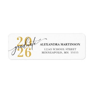 Abschlussklasse 2023 Schriftzug Gold und Schwarz R