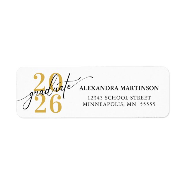 Abschlussklasse 2023 Schriftzug Gold und Schwarz R (Vorne)