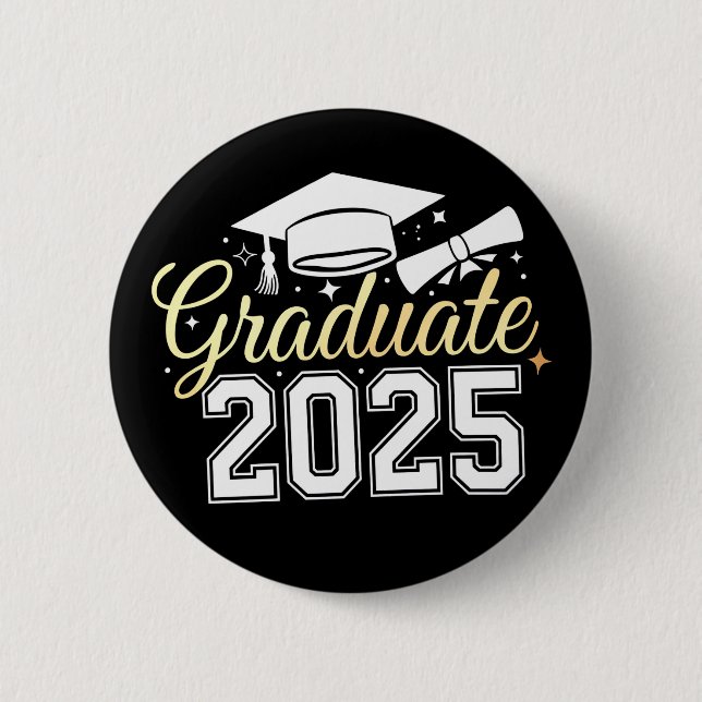 Abschlussklasse 2025 Absolvent Button (Vorderseite)