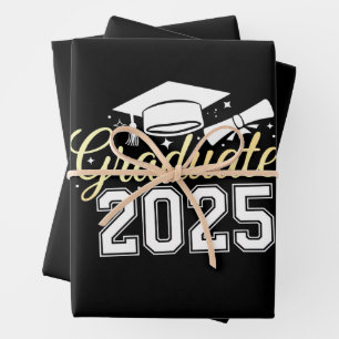 Abschlussklasse 2025 Absolvent Geschenkpapier Set