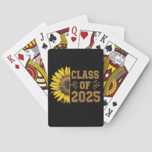 Abschlussklasse 2025 Absolvent Sonnenblume Abschlu Spielkarten