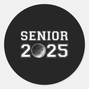 Abschlussklasse 2025 Golf Senior Golfen Abschluss Runder Aufkleber