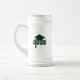 Abschlussklasse 2025 Mortar Board Design Bierglas