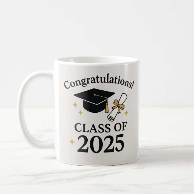Abschlussklasse 2025 – Schulabsolvent Kaffeetasse (Links)