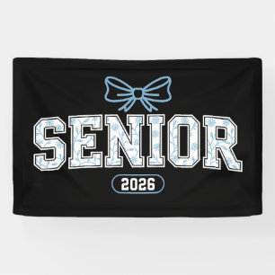 Abschlussklasse 2026 Abschluss Blaues Blumenband Banner