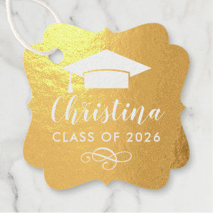Abschlussklasse 2026 Abschluss Goldene Schrift Whi Geschenkanhänger