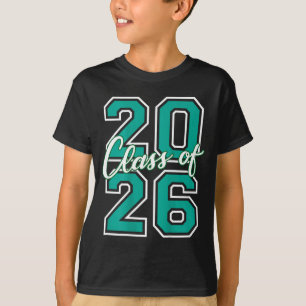 Abschlussklasse 2026 Abschluss-Varsity-Türkis und T-Shirt