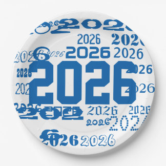 Abschlussklasse 2026 Abschlussmuster Abschlussjahr Pappteller