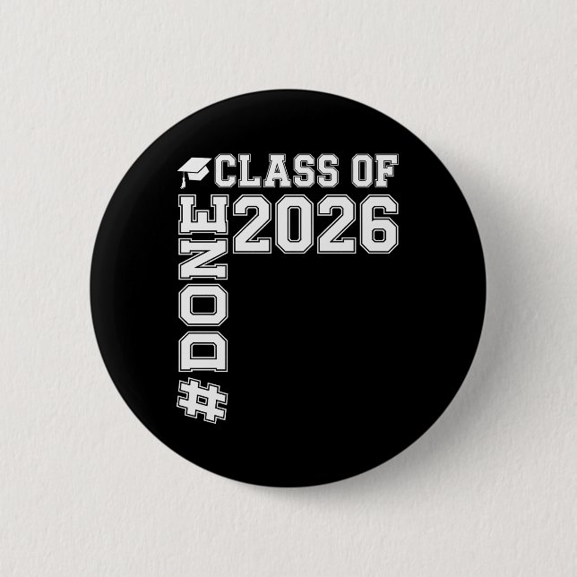 Abschlussklasse 2026 Absolvent 26 Abschluss Button (Vorderseite)