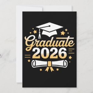 Abschlussklasse 2026 Absolvent Abitur 26 Stolze Fa Einladung