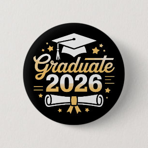 Abschlussklasse 2026 Absolvent Graduation 26 stolz Button