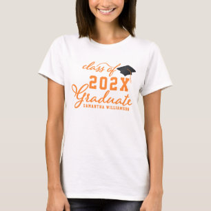 Abschlussklasse 2026 Absolventin/Absolvent Orange  T-Shirt